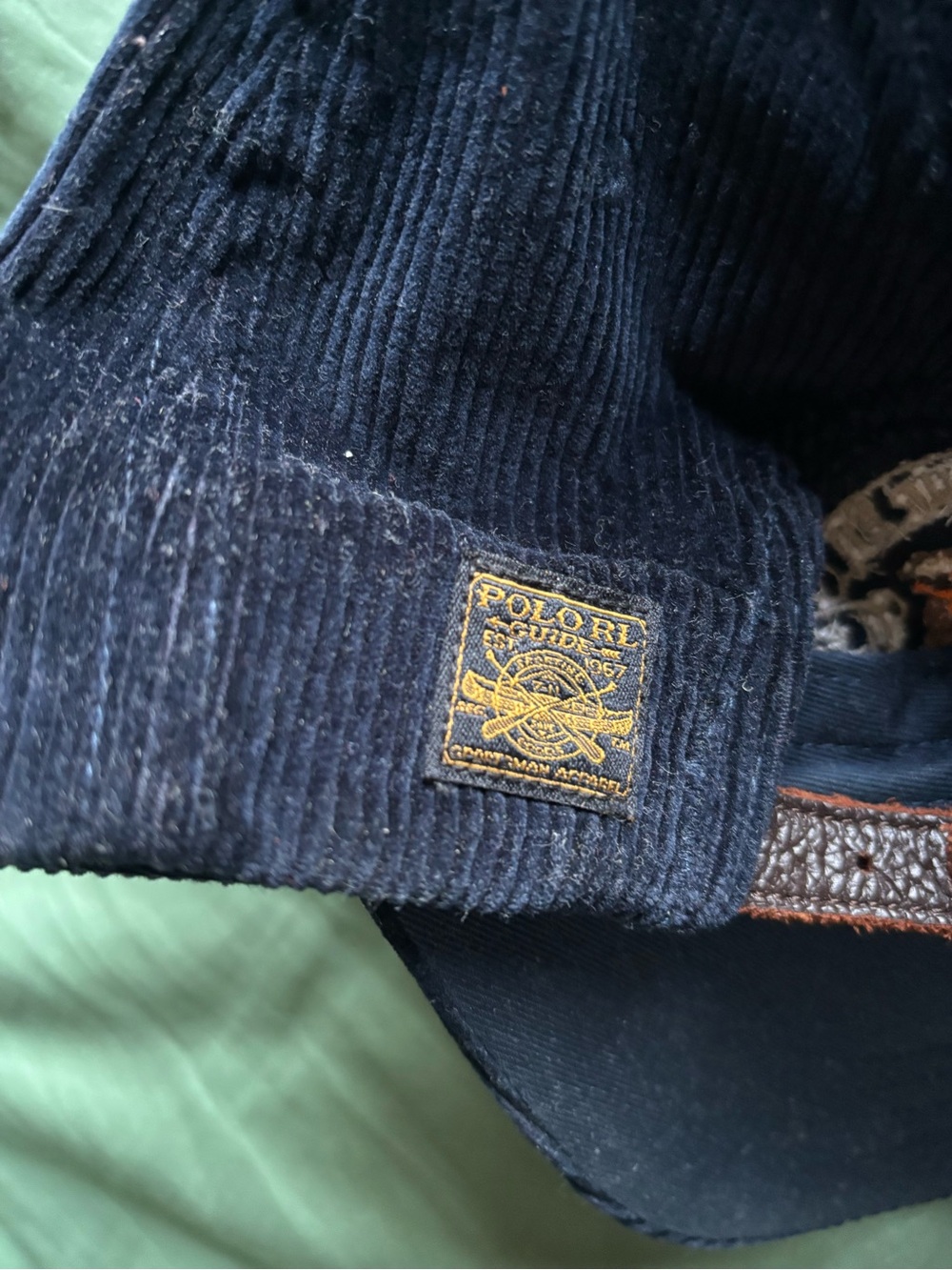 Polo by Ralph Lauren Corduroy hat in Navy - Picture 6 of 8